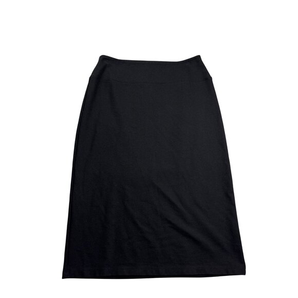 Halogen Black Midi Pencil Skirt Size XS Straight Classic Basic Career Pull On - Picture 1 of 5